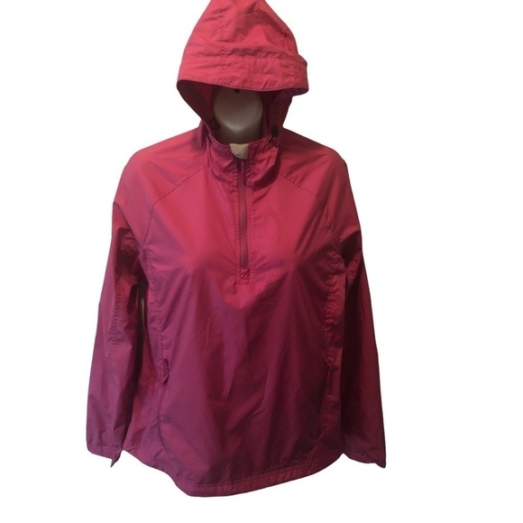 L. L. Bean 1/4 Zip Pullover Rain /Nylon Lightweight Wind Jacket Violet Sz. S - Picture 1 of 9